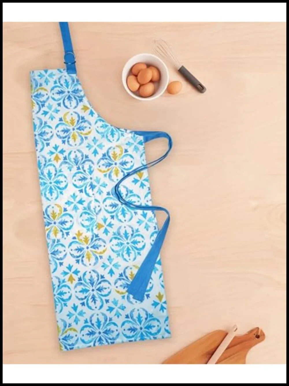 100% Cotton Kitchen Bib Apron with Pocket Adjustable Neck Long Ties